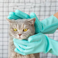 Silicone pet grooming glove